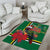 Dominica Christmas Coquette Bow Area Rug Sisserou Parrot Tropical Flower - Wonder Print Shop