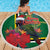 Dominica Christmas Coquette Bow Beach Blanket Sisserou Parrot Tropical Flower - Wonder Print Shop