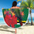 Dominica Christmas Coquette Bow Beach Blanket Sisserou Parrot Tropical Flower - Wonder Print Shop