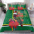 Dominica Christmas Coquette Bow Bedding Set Sisserou Parrot Tropical Flower - Wonder Print Shop