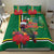 Dominica Christmas Coquette Bow Bedding Set Sisserou Parrot Tropical Flower - Wonder Print Shop