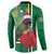 Dominica Christmas Coquette Bow Button Sweatshirt Sisserou Parrot Tropical Flower - Wonder Print Shop