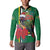 Dominica Christmas Coquette Bow Button Sweatshirt Sisserou Parrot Tropical Flower - Wonder Print Shop