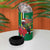 Dominica Christmas Coquette Bow 4 in 1 Can Cooler Tumbler Sisserou Parrot Tropical Flower - Wonder Print Shop