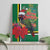 Dominica Christmas Coquette Bow Canvas Wall Art Sisserou Parrot Tropical Flower - Wonder Print Shop