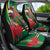 Dominica Christmas Coquette Bow Car Seat Cover Sisserou Parrot Tropical Flower - Wonder Print Shop