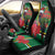 Dominica Christmas Coquette Bow Car Seat Cover Sisserou Parrot Tropical Flower - Wonder Print Shop