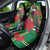 Dominica Christmas Coquette Bow Car Seat Cover Sisserou Parrot Tropical Flower - Wonder Print Shop