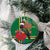 Dominica Christmas Coquette Bow Ceramic Ornament Sisserou Parrot Tropical Flower - Wonder Print Shop