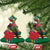 Dominica Christmas Coquette Bow Ceramic Ornament Sisserou Parrot Tropical Flower - Wonder Print Shop