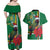 Dominica Christmas Coquette Bow Couples Matching Off Shoulder Maxi Dress and Hawaiian Shirt Sisserou Parrot Tropical Flower - Wonder Print Shop