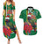 Dominica Christmas Coquette Bow Couples Matching Summer Maxi Dress and Hawaiian Shirt Sisserou Parrot Tropical Flower - Wonder Print Shop