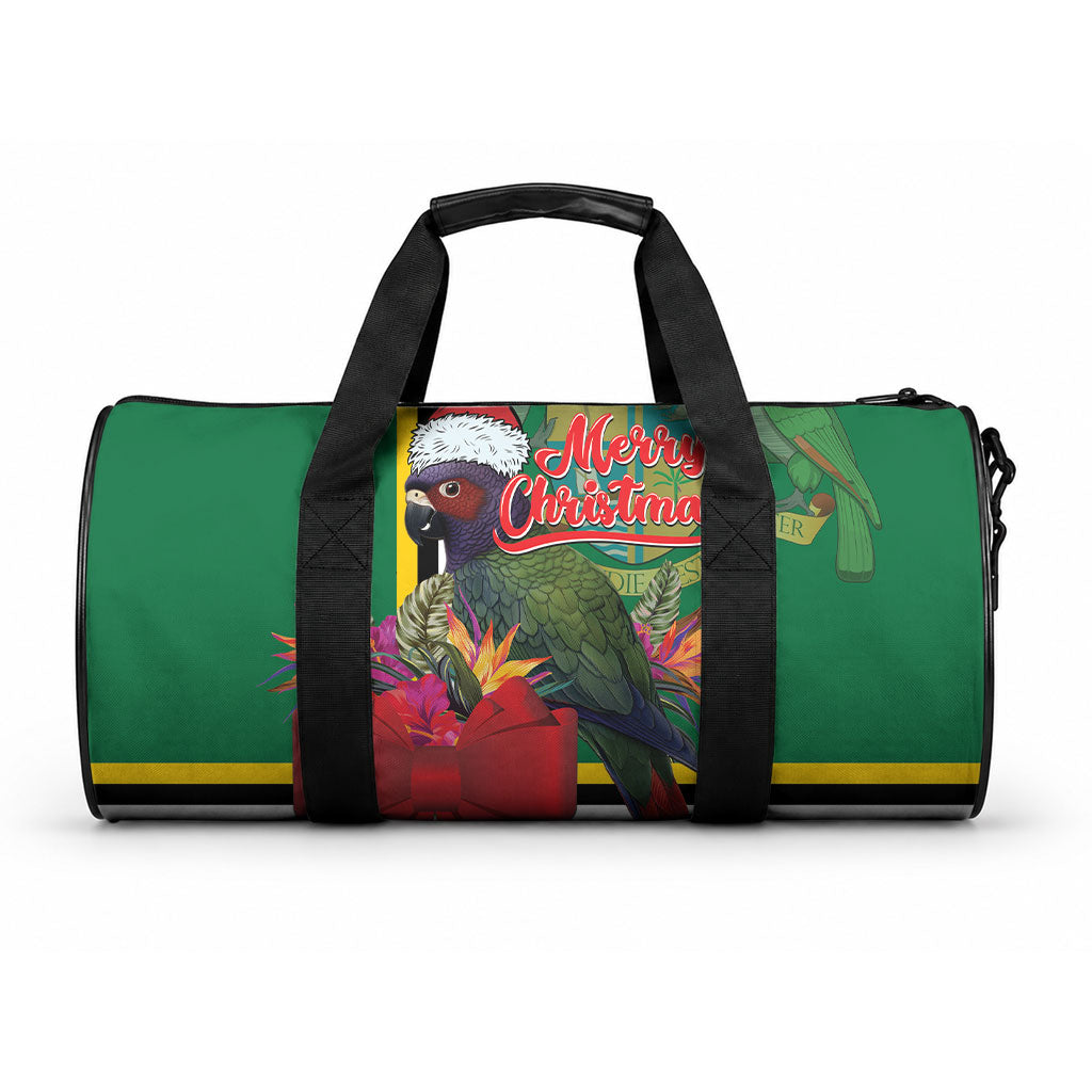 Dominica Christmas Coquette Bow Duffle Bag Sisserou Parrot Tropical Flower