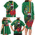 Dominica Christmas Coquette Bow Family Matching Long Sleeve Bodycon Dress and Hawaiian Shirt Sisserou Parrot Tropical Flower - Wonder Print Shop