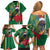 Dominica Christmas Coquette Bow Family Matching Off Shoulder Short Dress and Hawaiian Shirt Sisserou Parrot Tropical Flower - Wonder Print Shop