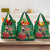 Dominica Christmas Coquette Bow Grocery Bag Sisserou Parrot Tropical Flower