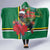 Dominica Christmas Coquette Bow Hooded Blanket Sisserou Parrot Tropical Flower