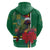 Dominica Christmas Coquette Bow Hoodie Sisserou Parrot Tropical Flower - Wonder Print Shop