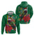 Dominica Christmas Coquette Bow Hoodie Sisserou Parrot Tropical Flower - Wonder Print Shop