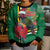 Dominica Christmas Coquette Bow Kid Ugly Christmas Sweater Sisserou Parrot Tropical Flower - Wonder Print Shop