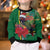 Dominica Christmas Coquette Bow Kid Ugly Christmas Sweater Sisserou Parrot Tropical Flower - Wonder Print Shop