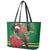 Dominica Christmas Coquette Bow Leather Tote Bag Sisserou Parrot Tropical Flower - Wonder Print Shop