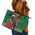 Dominica Christmas Coquette Bow Leather Tote Bag Sisserou Parrot Tropical Flower - Wonder Print Shop