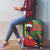 Dominica Christmas Coquette Bow Luggage Cover Sisserou Parrot Tropical Flower - Wonder Print Shop