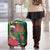 Dominica Christmas Coquette Bow Luggage Cover Sisserou Parrot Tropical Flower - Wonder Print Shop