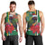 Dominica Christmas Coquette Bow Men Tank Top Sisserou Parrot Tropical Flower - Wonder Print Shop