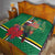 Dominica Christmas Coquette Bow Quilt Sisserou Parrot Tropical Flower - Wonder Print Shop