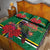 Dominica Christmas Coquette Bow Quilt Bed Set Sisserou Parrot Tropical Flower - Wonder Print Shop