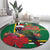 Dominica Christmas Coquette Bow Round Carpet Sisserou Parrot Tropical Flower