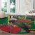 Dominica Christmas Coquette Bow Round Carpet Sisserou Parrot Tropical Flower