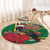 Dominica Christmas Coquette Bow Round Carpet Sisserou Parrot Tropical Flower