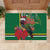 Dominica Christmas Coquette Bow Rubber Doormat Sisserou Parrot Tropical Flower - Wonder Print Shop