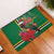 Dominica Christmas Coquette Bow Rubber Doormat Sisserou Parrot Tropical Flower - Wonder Print Shop