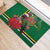 Dominica Christmas Coquette Bow Rubber Doormat Sisserou Parrot Tropical Flower - Wonder Print Shop