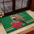 Dominica Christmas Coquette Bow Rubber Doormat Sisserou Parrot Tropical Flower - Wonder Print Shop