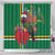 Dominica Christmas Coquette Bow Shower Curtain Sisserou Parrot Tropical Flower