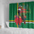 Dominica Christmas Coquette Bow Shower Curtain Sisserou Parrot Tropical Flower