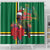 Dominica Christmas Coquette Bow Shower Curtain Sisserou Parrot Tropical Flower