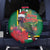 Dominica Christmas Coquette Bow Spare Tire Cover Sisserou Parrot Tropical Flower - Wonder Print Shop