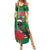 Dominica Christmas Coquette Bow Summer Maxi Dress Sisserou Parrot Tropical Flower - Wonder Print Shop