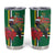 Dominica Christmas Coquette Bow Tumbler Cup Sisserou Parrot Tropical Flower - Wonder Print Shop