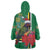 Dominica Christmas Coquette Bow Wearable Blanket Hoodie Sisserou Parrot Tropical Flower