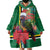 Dominica Christmas Coquette Bow Wearable Blanket Hoodie Sisserou Parrot Tropical Flower