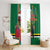 Dominica Christmas Coquette Bow Window Curtain Sisserou Parrot Tropical Flower - Wonder Print Shop