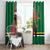 Dominica Christmas Coquette Bow Window Curtain Sisserou Parrot Tropical Flower - Wonder Print Shop