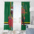 Dominica Christmas Coquette Bow Window Curtain Sisserou Parrot Tropical Flower - Wonder Print Shop